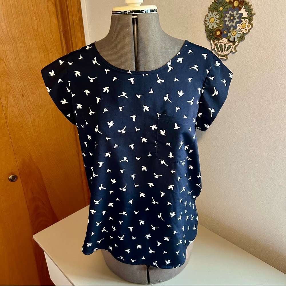 Sweet Rain capped sleeve blouse